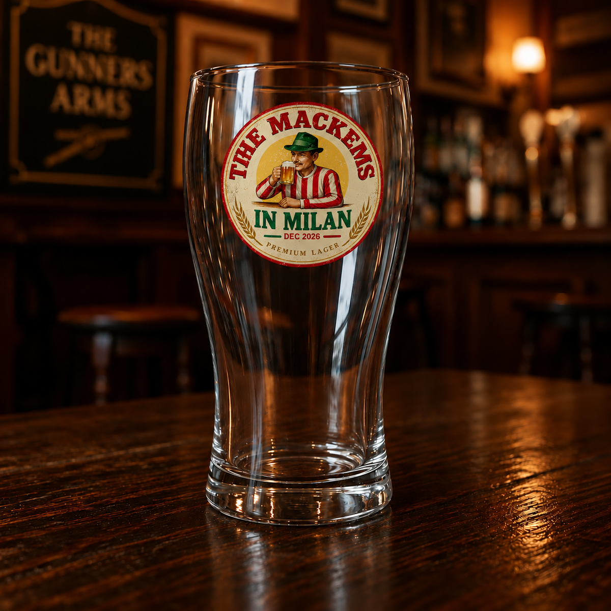 The Mackems in Milan Dec 2026 Pint Glass