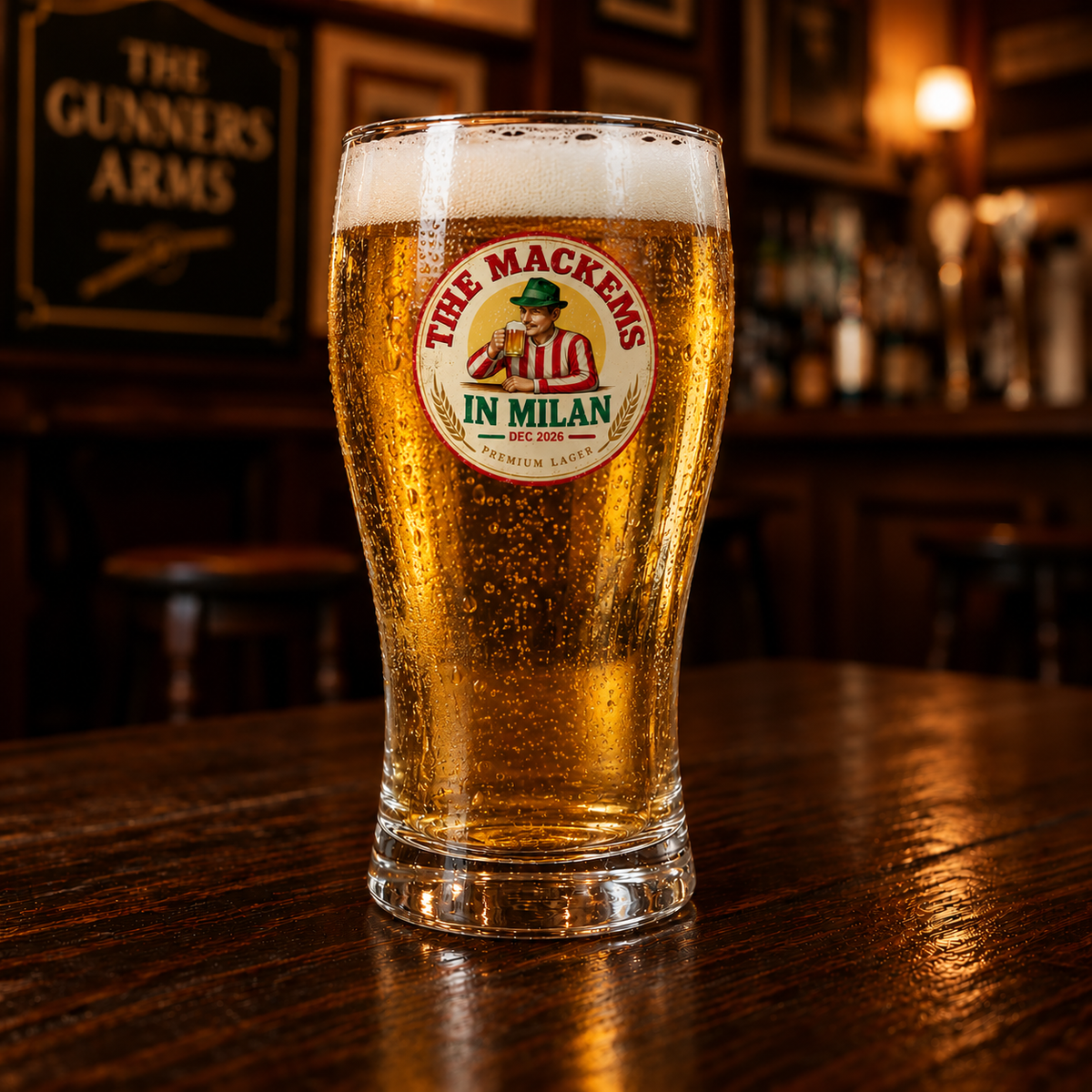 The Mackems in Milan Dec 2026 Pint Glass