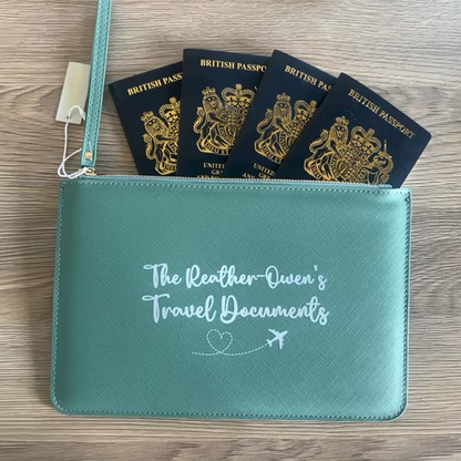 Personalised Boutique Travel Wallet / Pouch