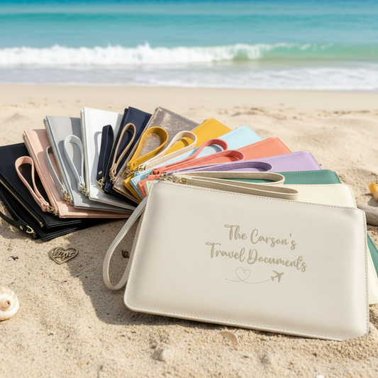 Personalised Boutique Travel Wallet / Pouch