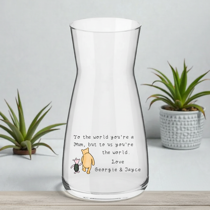 Personalised To The World You're A Mum / Mummy Vase