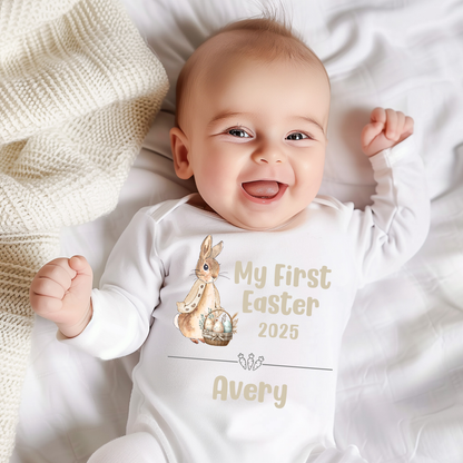 Personalised 1st Easter - BabyGrow Sleepsuit Gift