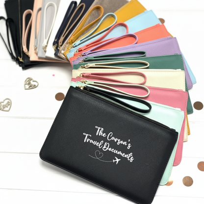 Personalised Boutique Travel Wallet / Pouch